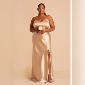 Birdy Grey Gold Jay Shiny Satin Dress